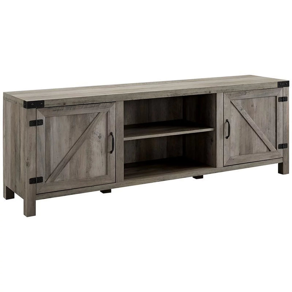 4 Piece TV Stand Coffee Table and 2 End Tables in Gray L229292