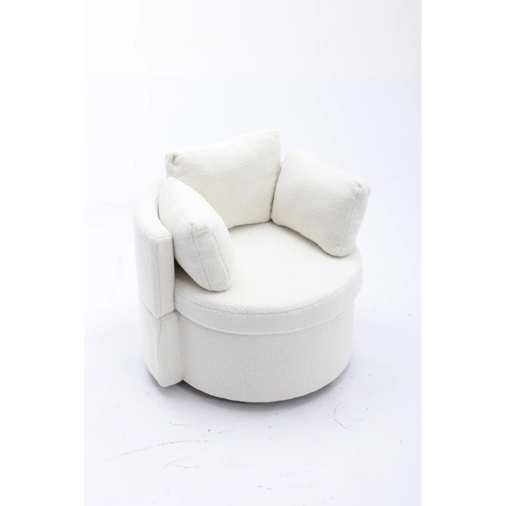 Ivory Swivel Storage Chair O992715