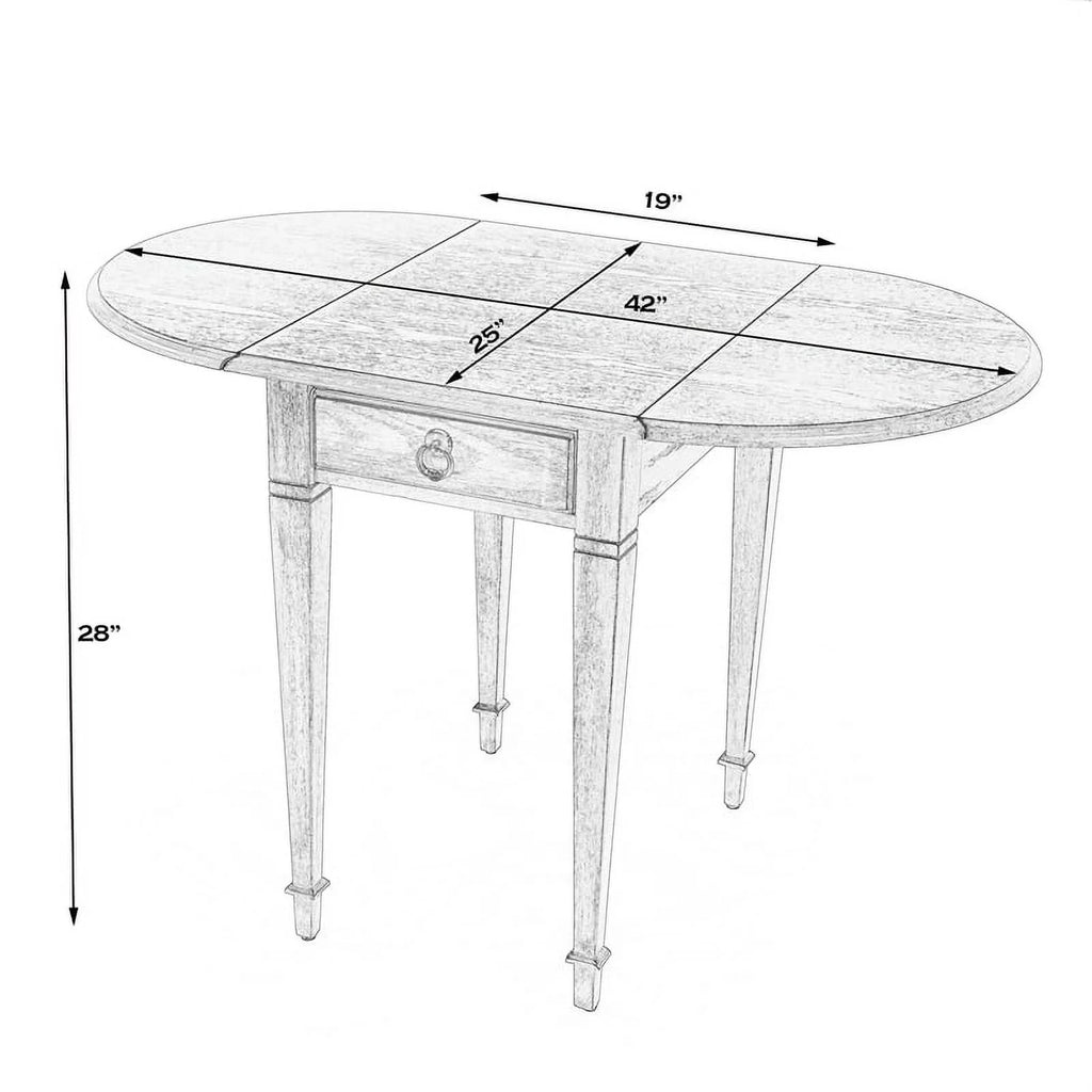 Beige Pembroke Side Table D6279