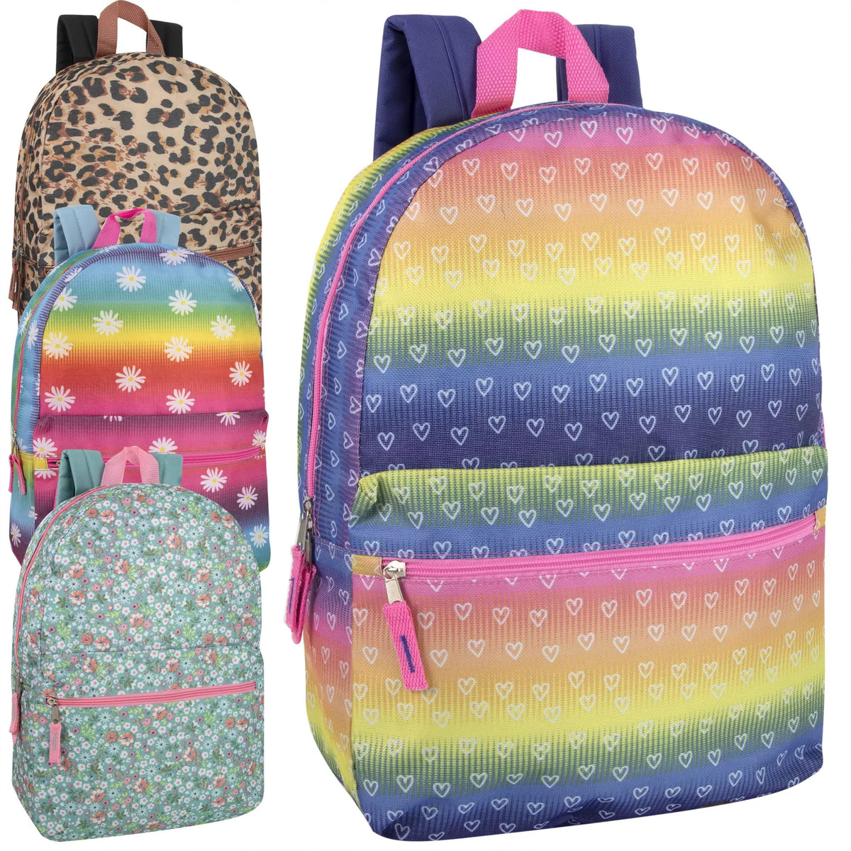 24 Pack 17 inch Printed Backpacks T85087