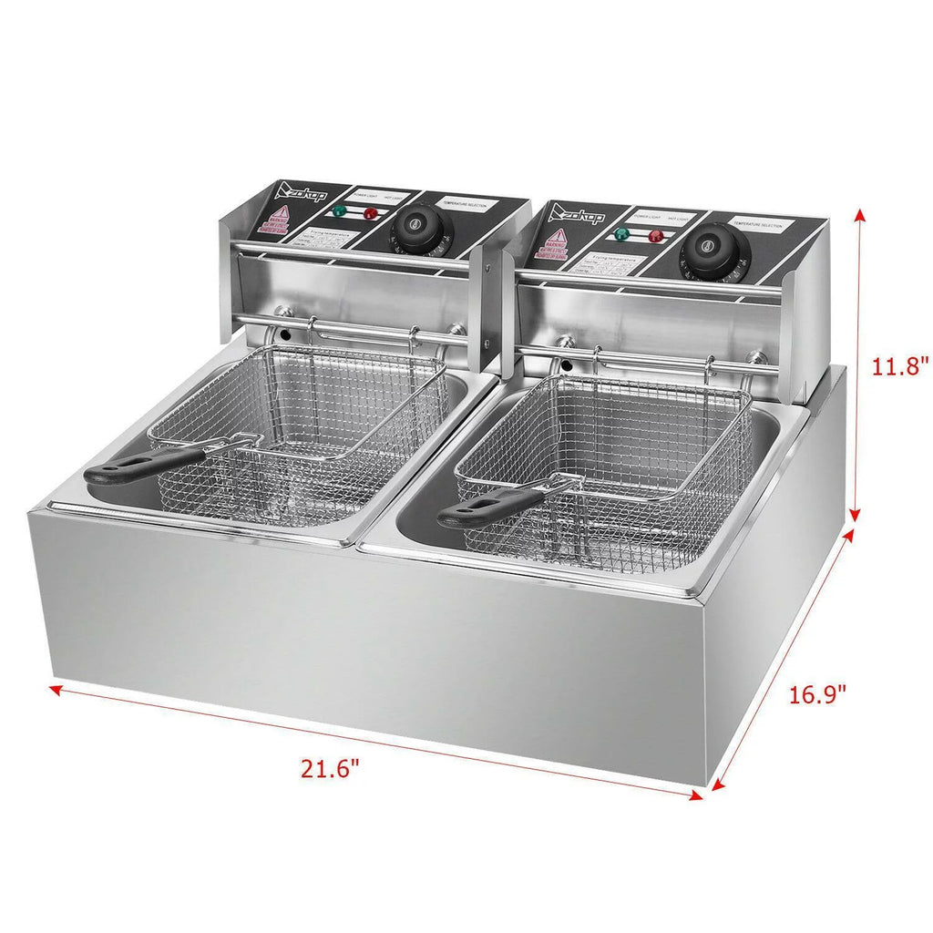 Electric Deep Fryer with 2 Fry Baskets, 5000W, 12L Q20826