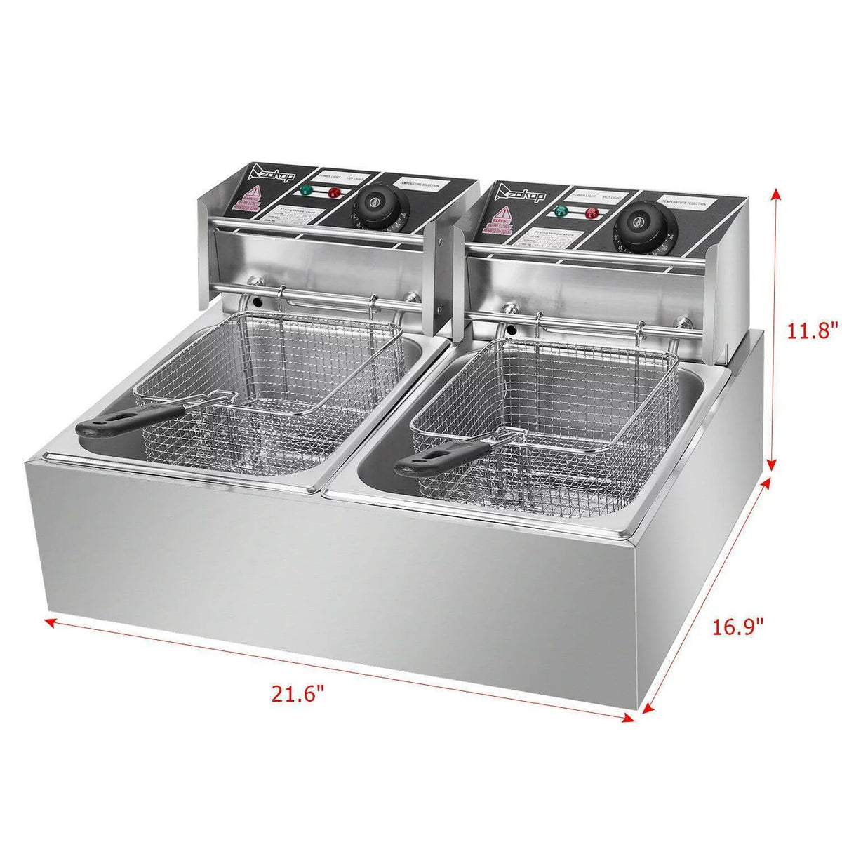 Electric Deep Fryer with 2 Fry Baskets, 5000W, 12L Q20826