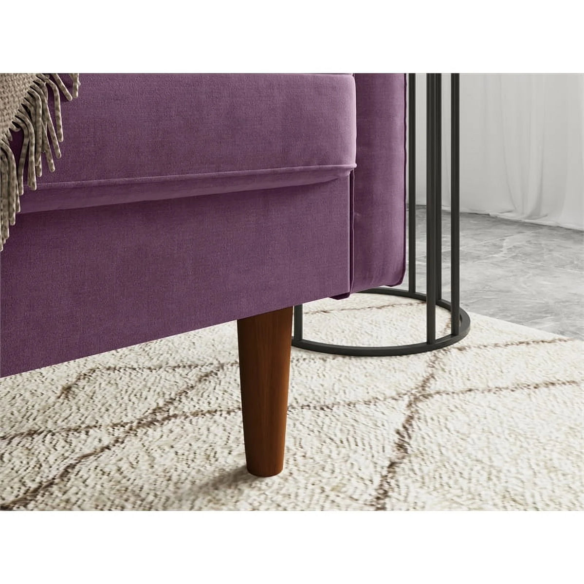 Purple Velvet Loveseat N6144