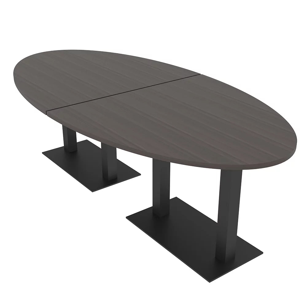 8X4 Oval Conference Table with Power Modules Z652689
