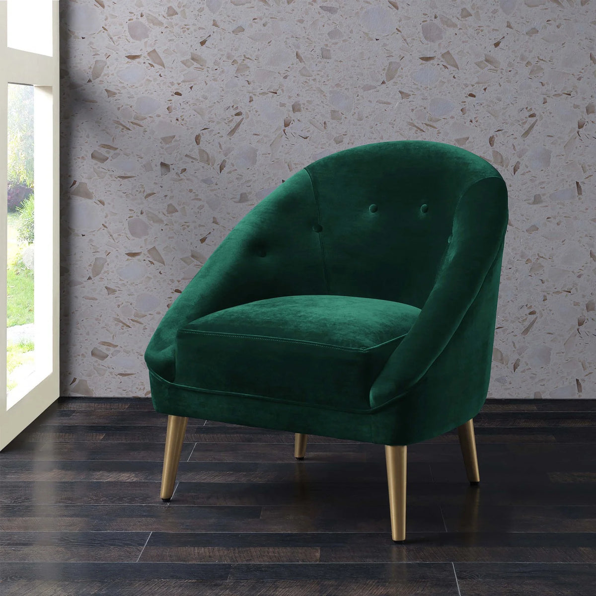 Tufted Barrel Chair R9807
