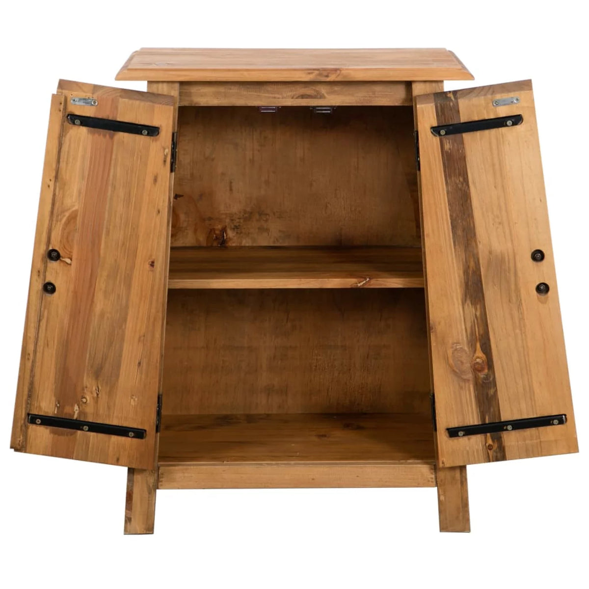 Recycled Pinewood Bathroom Storage Cabinet with Shelf B1501
