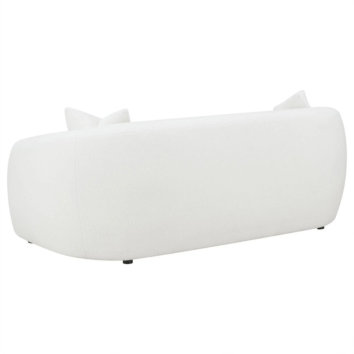 White Fabric Upholstered Sofa U1886
