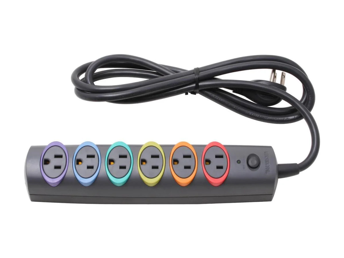 6 Outlet Surge Protector 6 ft Cord 670 Joules N13058