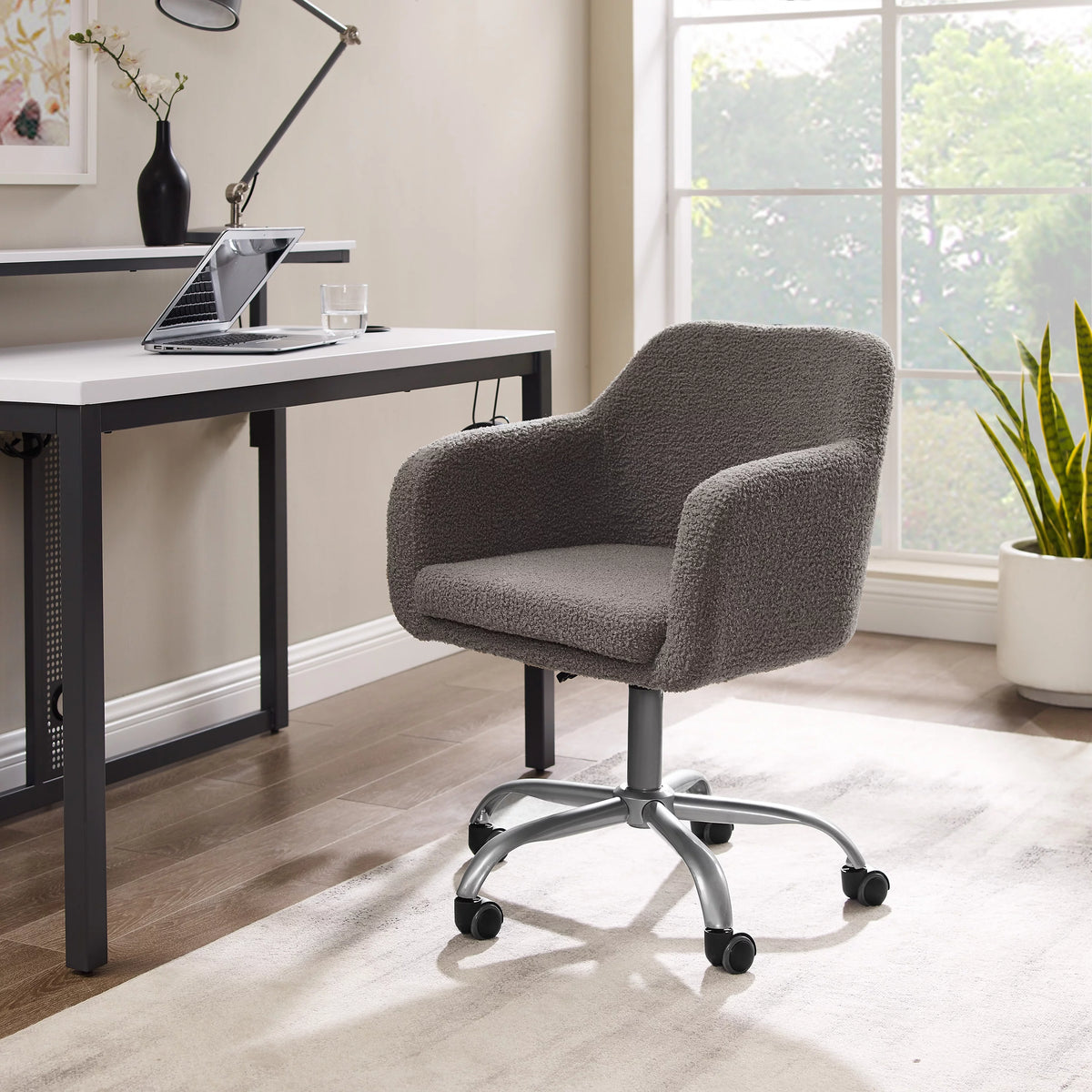 Gray Sherpa Task Chair with Adjustable Height & Swivel M358728
