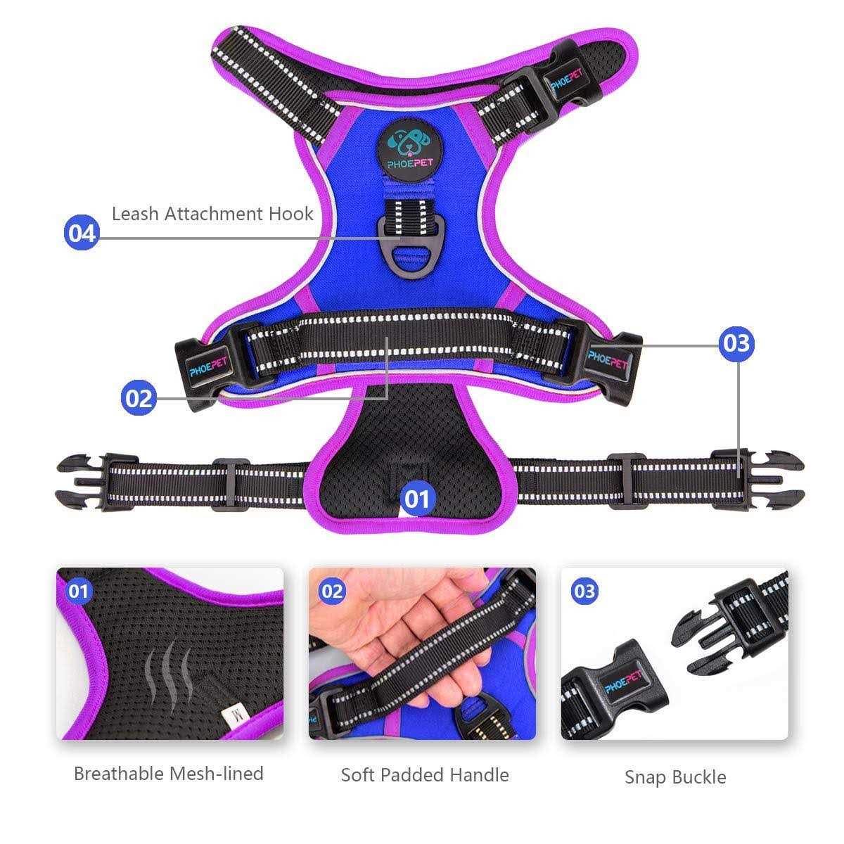 No Pull Reflective Dog Harness with Handle Y24423