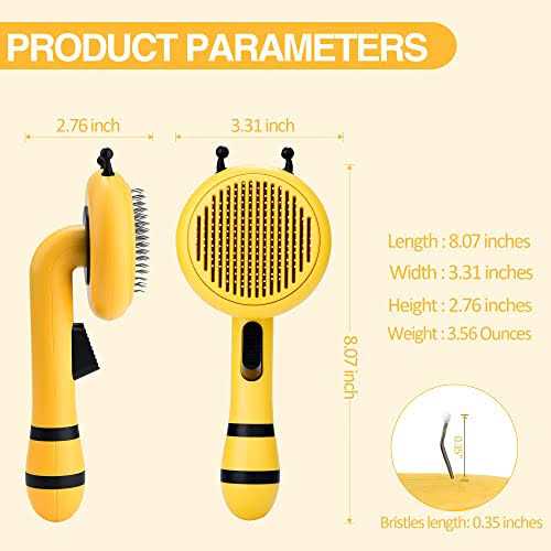 Self Cleaning Pet Slicker Brush with Release Button Z647