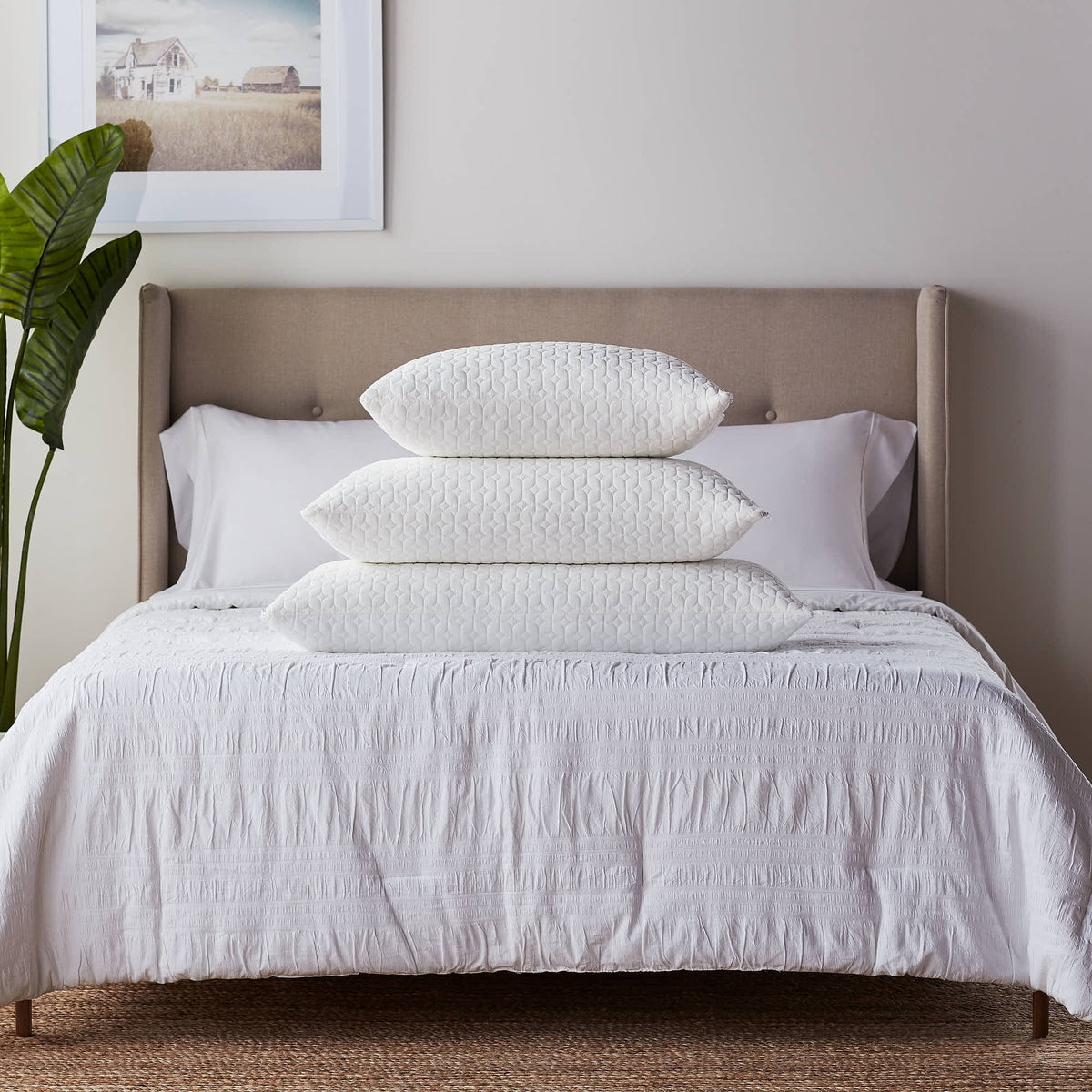 King 2 Pack Shredded Foam Bed Pillow Q537