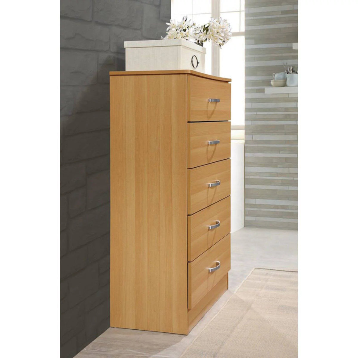 Wooden 5 Drawer Chest J979687