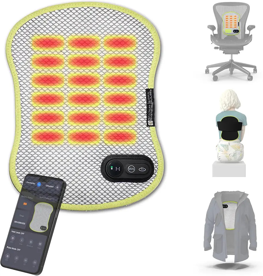 Heating Pad & Vibration Massager with Smartphone Control J79774