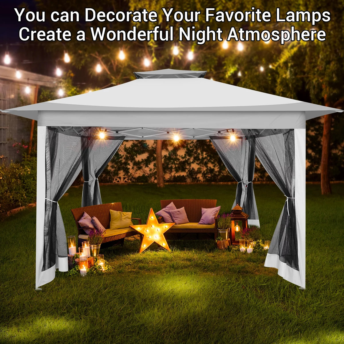12x12FT Pop Up Gazebo with Mosquito Netting and Carry Bag Z30662