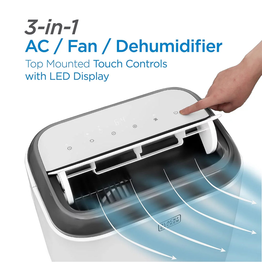 8,000 BTU Portable Air Conditioner with Remote Control, White N456956