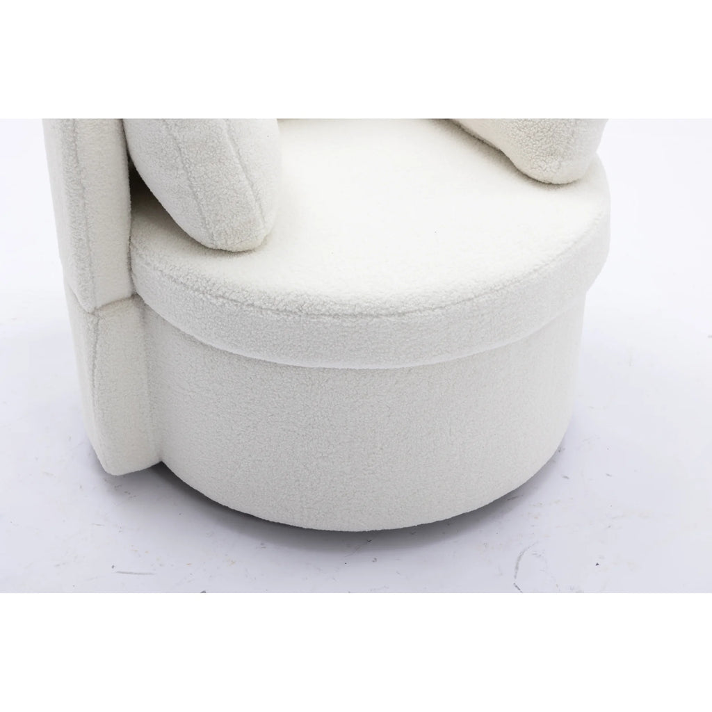 Ivory Swivel Storage Chair O992715