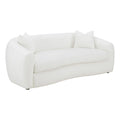 White Fabric Upholstered Sofa U1886