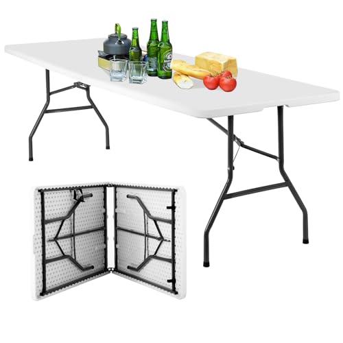 6FT White Folding Picnic Table O359