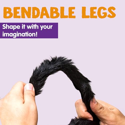5 Packs Large Black Hairy Spider Set J45119