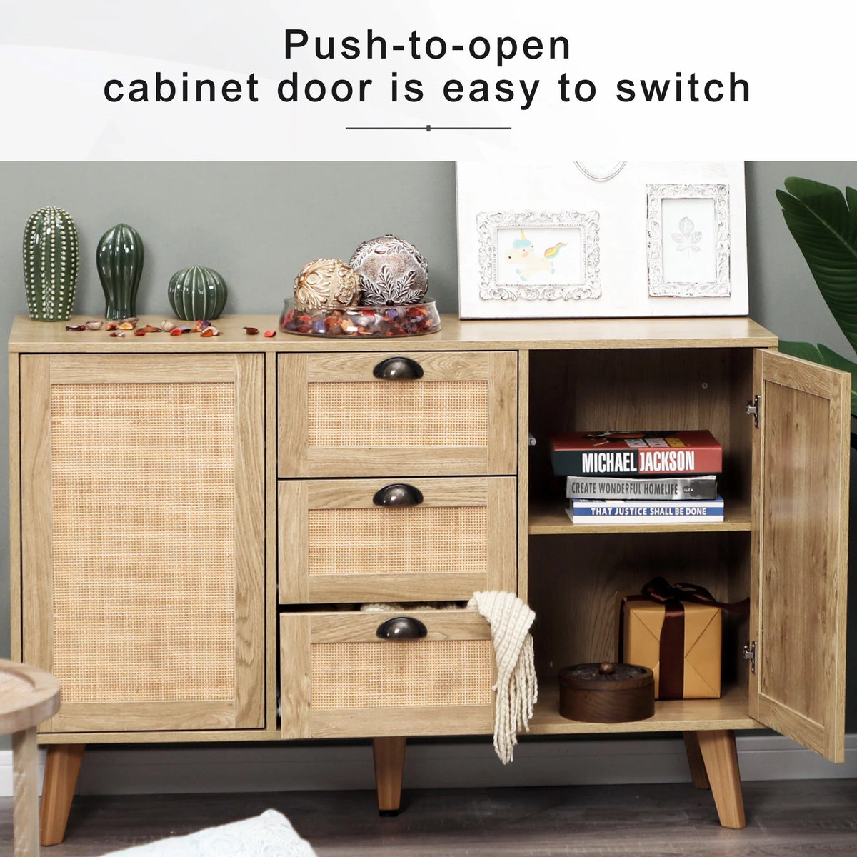Farmhouse Buffet Sideboard with 3 Drawers and 2 Doors E8393