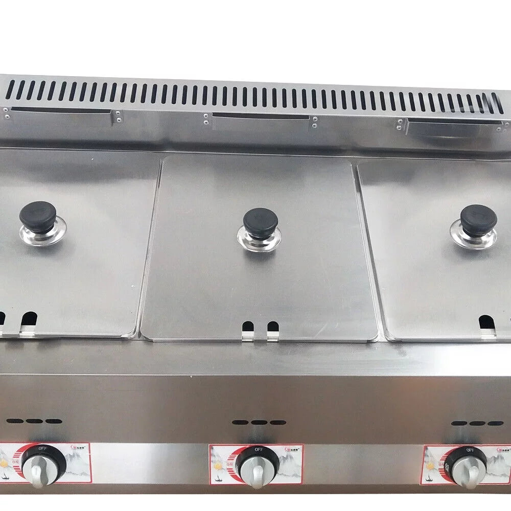 18L Propane NG Gas Fryer 3 Pan Y819