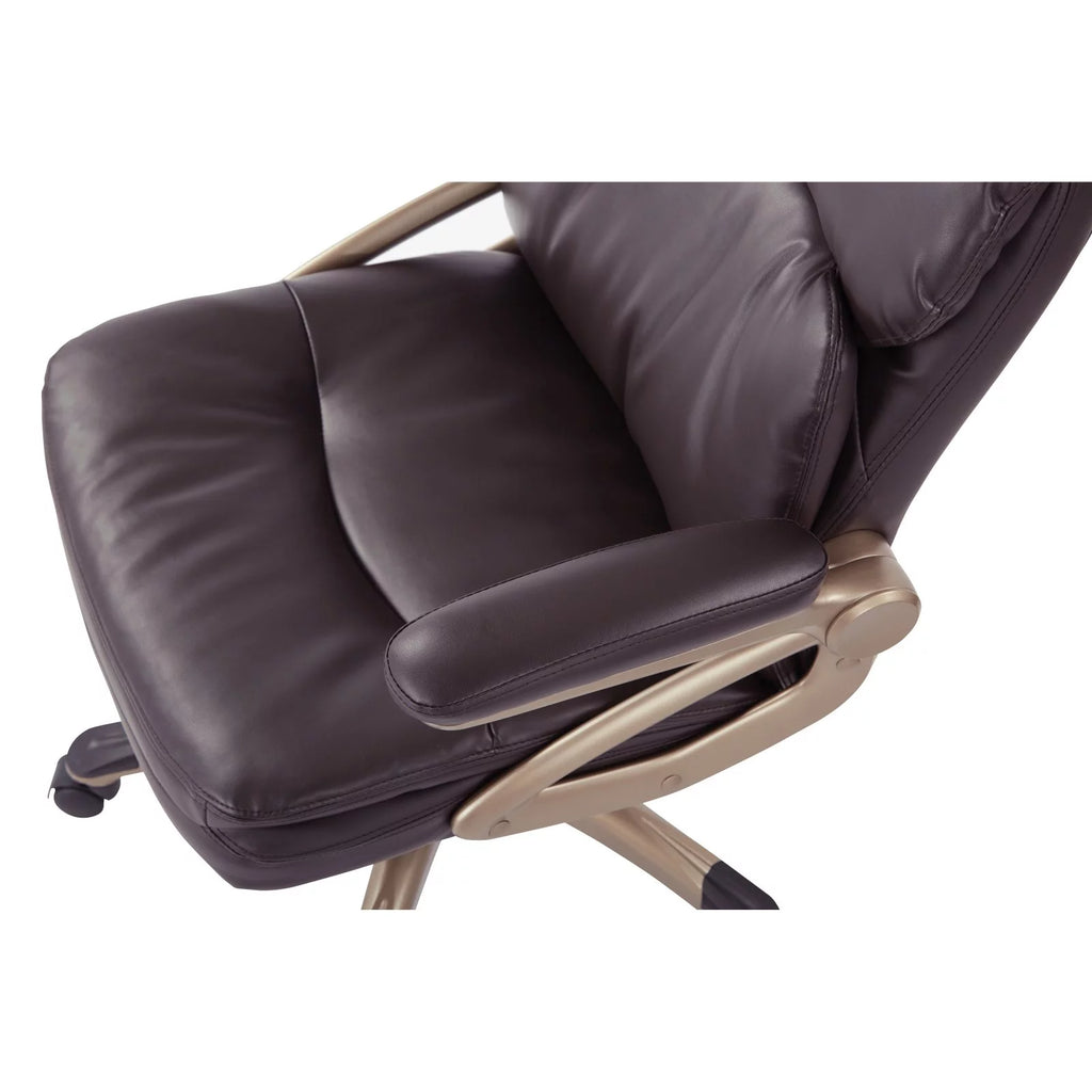 Espresso Bonded Leather Low Back Chair P72782