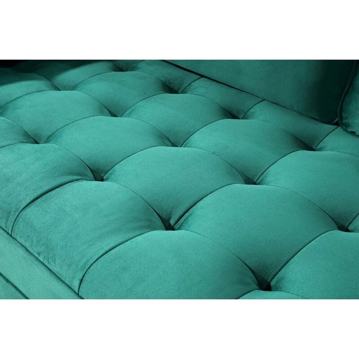 Green Velvet Square Arm Loveseat Y920