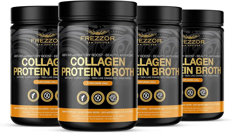 Grass-Fed Collagen Protein Bone Broth Peptides 2400g 4 Jars W4847