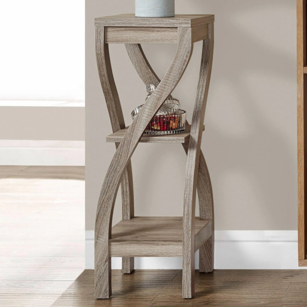 Brown Laminate Square Accent Table P78386
