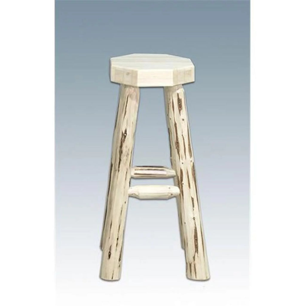 Hand-Crafted Wood Backless Barstool K958509