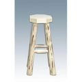 Hand-Crafted Wood Backless Barstool K958509