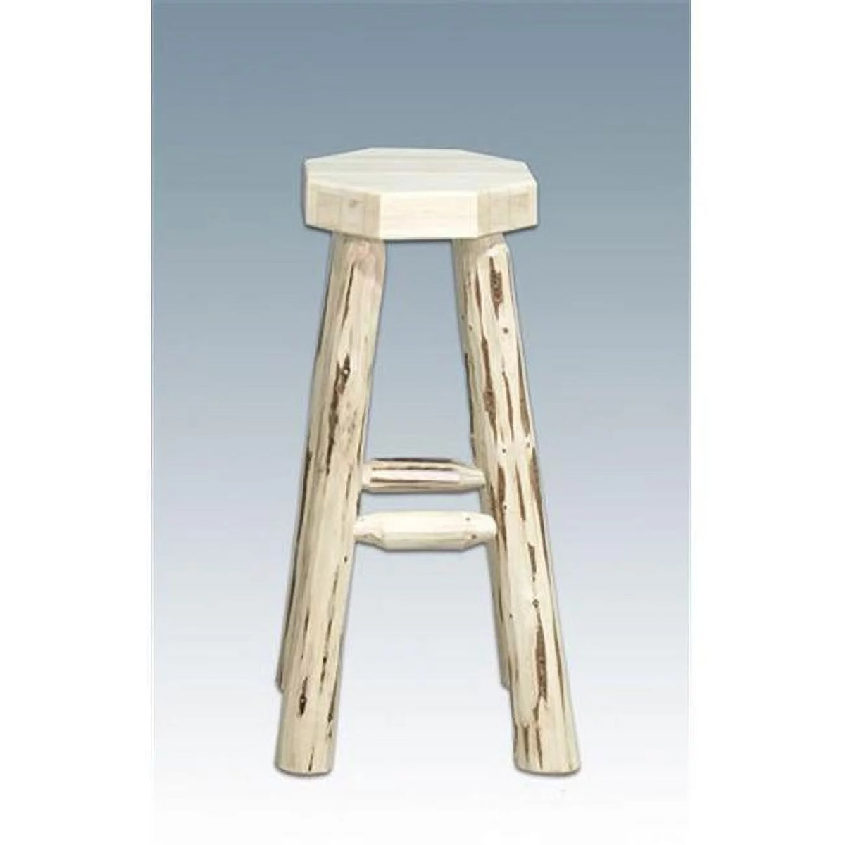 Hand-Crafted Wood Backless Barstool K958509