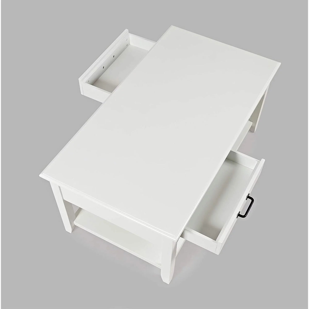 Acacia 2 Drawer Coffee Table with Casters F4273