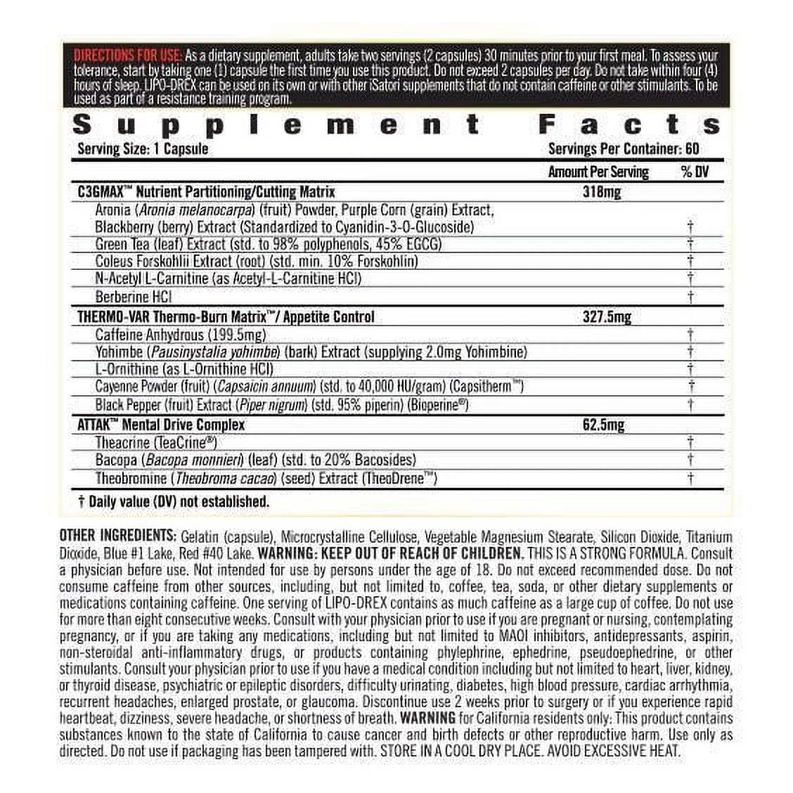 60 Capsules Fat Loss Thermogenic Formula C31471