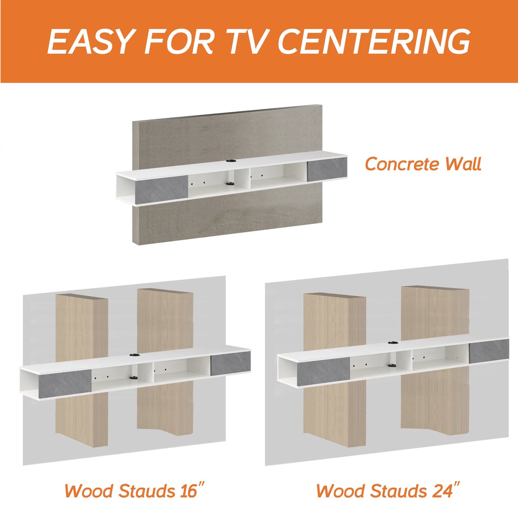 70 inch Floating TV Shelf with LED Light C93363