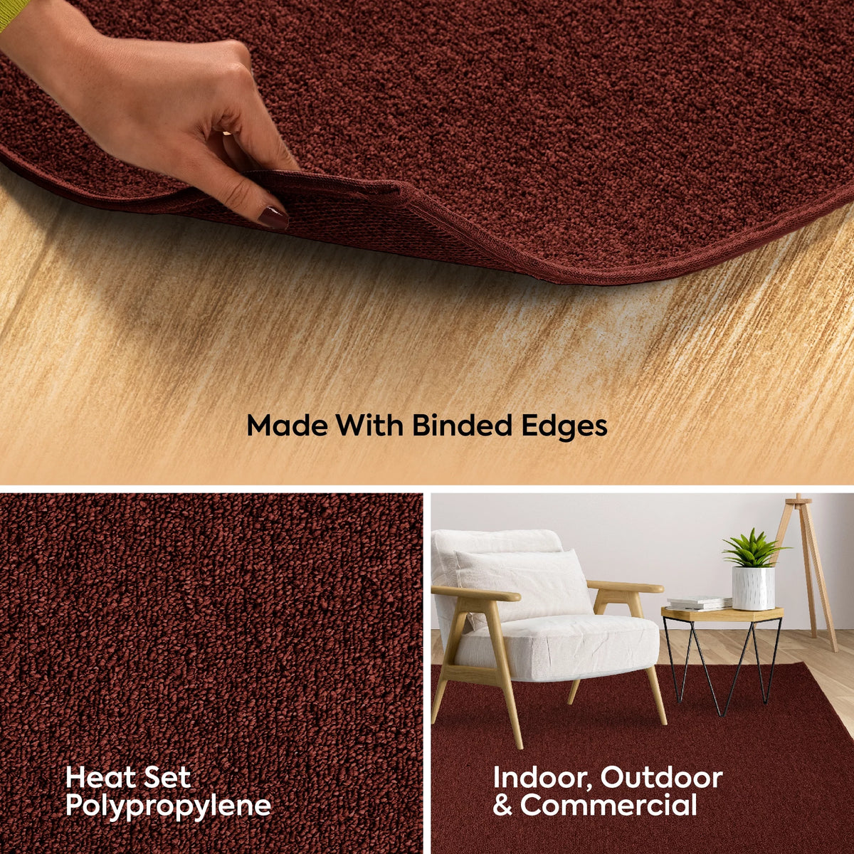 Solid Color Rug, 5' x 7' Oval C440