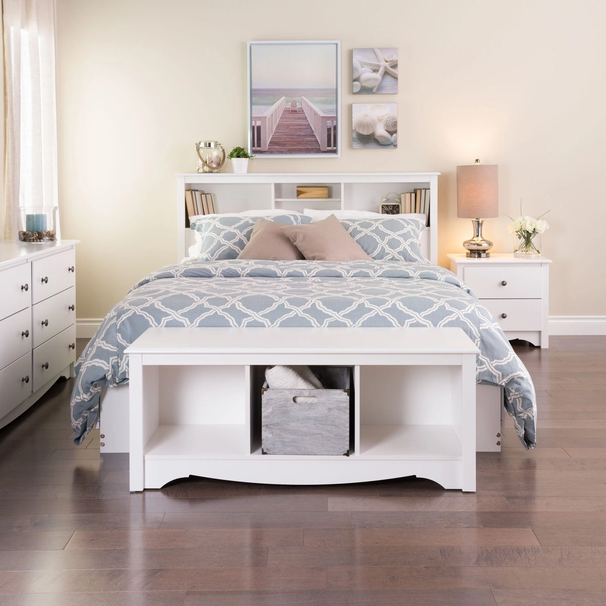 White 2 Drawer Nightstand C175238
