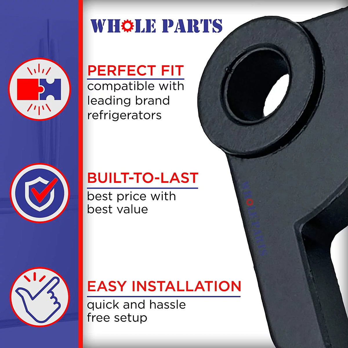 Refrigerator Door Stop Bushing Black V49337