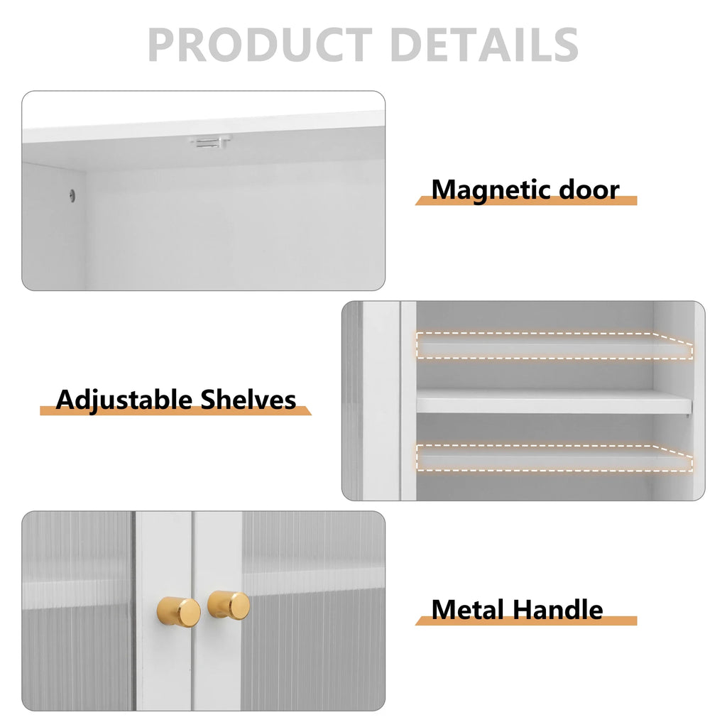 White Kitchen Storage Cabinet B913