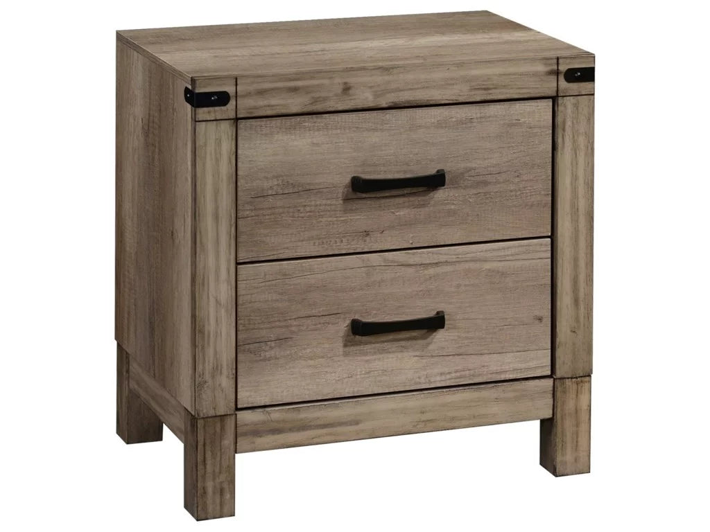 Light Grey Wood Finish King Size 6pc Bedroom Set M85106