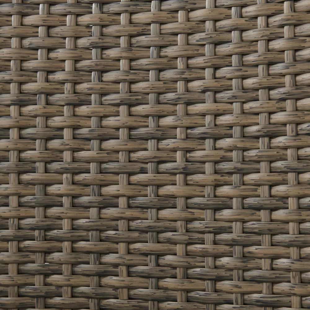 Brown Wicker Outdoor Ottoman V833
