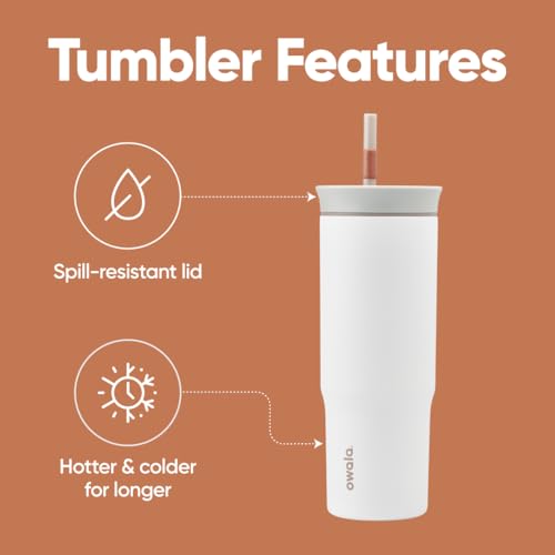 Stainless Steel Insulated Travel Tumbler with Straw, 24 oz S401