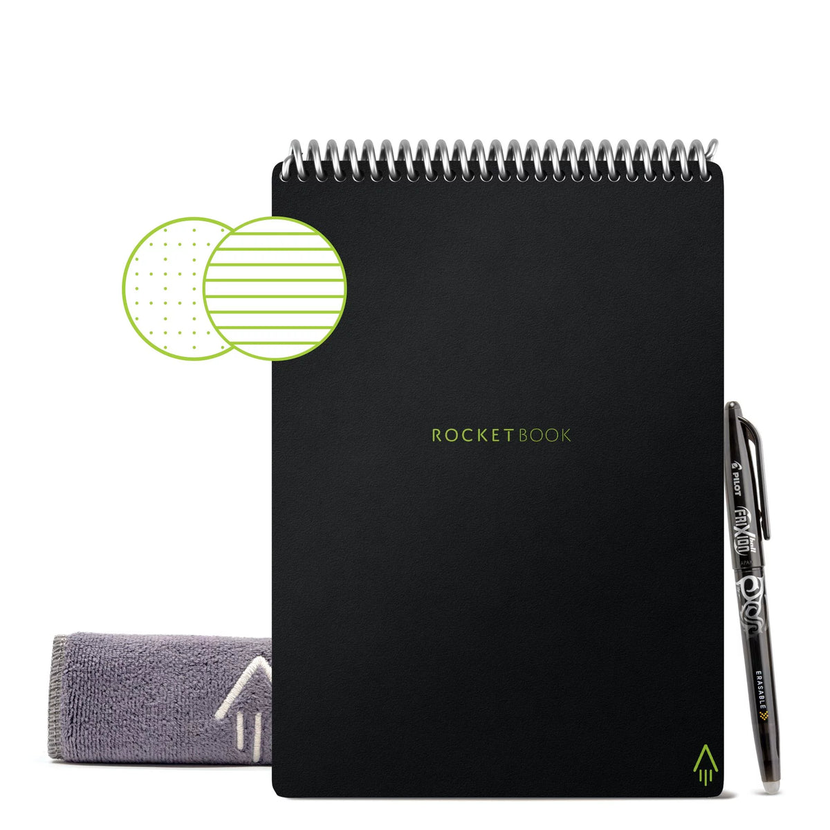 Black Reusable Spiral Notepad Z398035