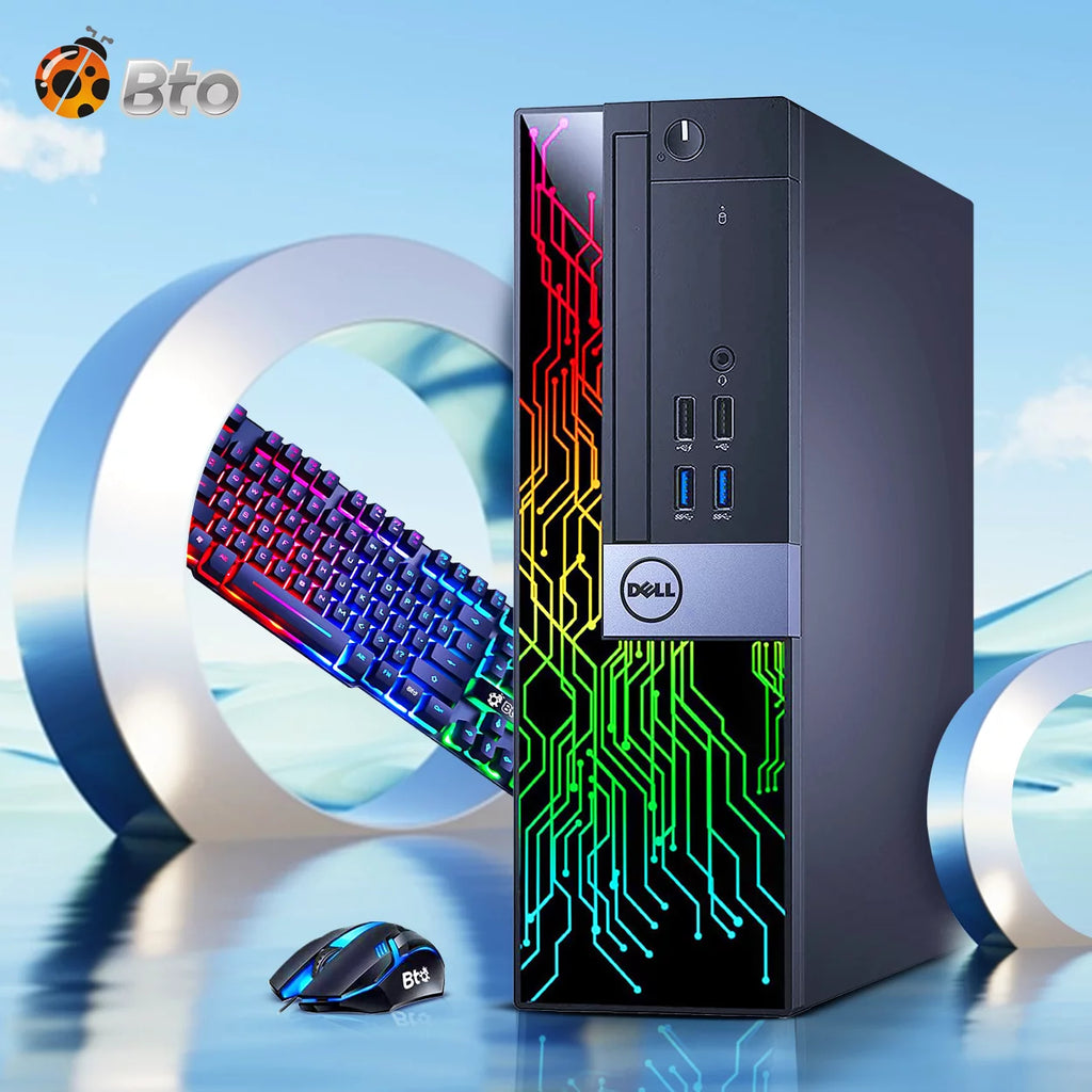 RGB Gaming Desktop Computer PC, Intel i5 6th Gen, AMD Radeon RX 550, 16GB Ram, 1TB SSD, 22 inch Monitor, Keyboard Mouse Headset, WiFi Windows 10 Pro I430