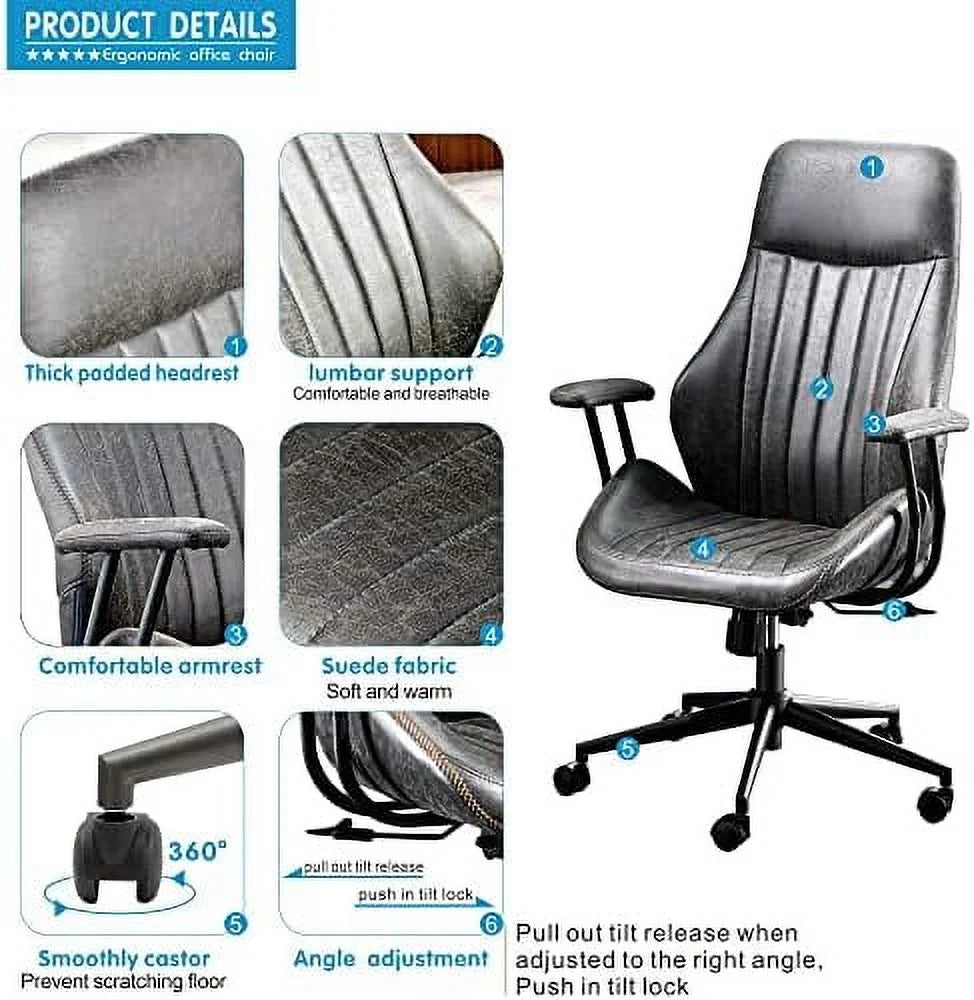 Light Brown Ergonomic Office Chair with Lumbar Support X17434