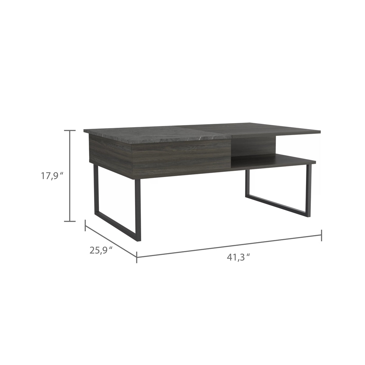Carbon Espresso Onyx Lift Top Coffee Table X186
