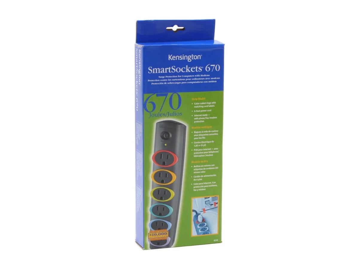 6 Outlet Surge Protector 6 ft Cord 670 Joules N13058