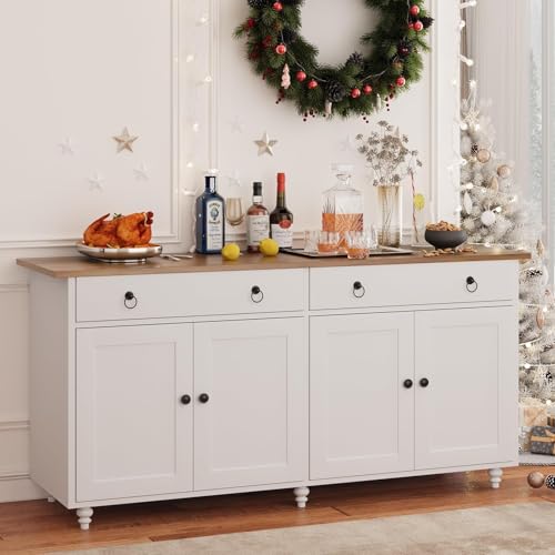 White Buffet Cabinet with Storage Z4146