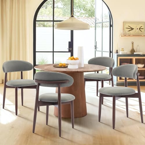 Green Fabric Upholstered Dining Chairs Set of 4 D205